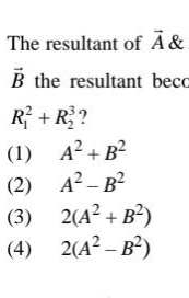The resultant of A& B the resultant becc R12​+R23​ ?