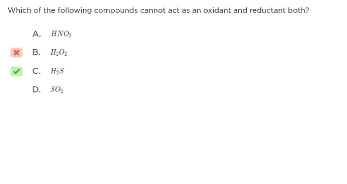 Which of the following compounds cannot act as an oxidant and reductan