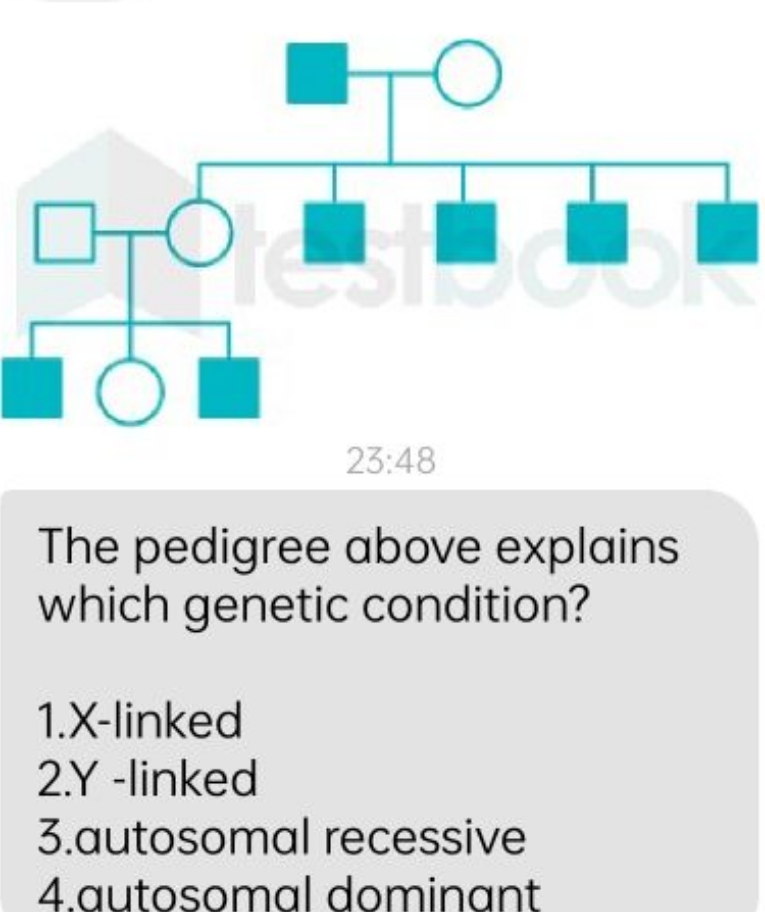 The pedigree above explains which genetic condition?