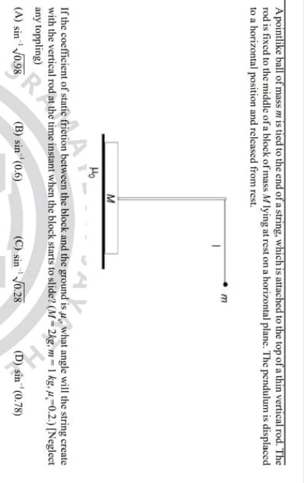 A pointlike ball of mass m is tied to the end of a string, which is at