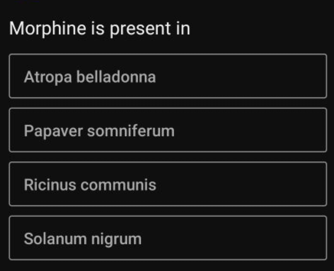 Morphine is present in