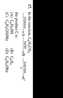 In the reaction, C6​H5​CH3​ the product C is: