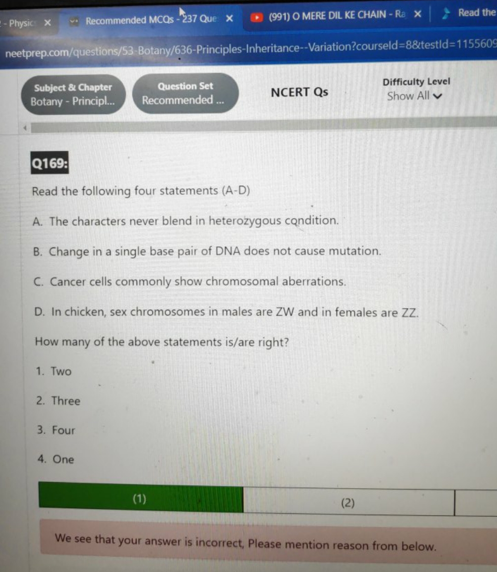 neetprep.com/questions/53-Botany/636-Principles-Inheritance--Variation