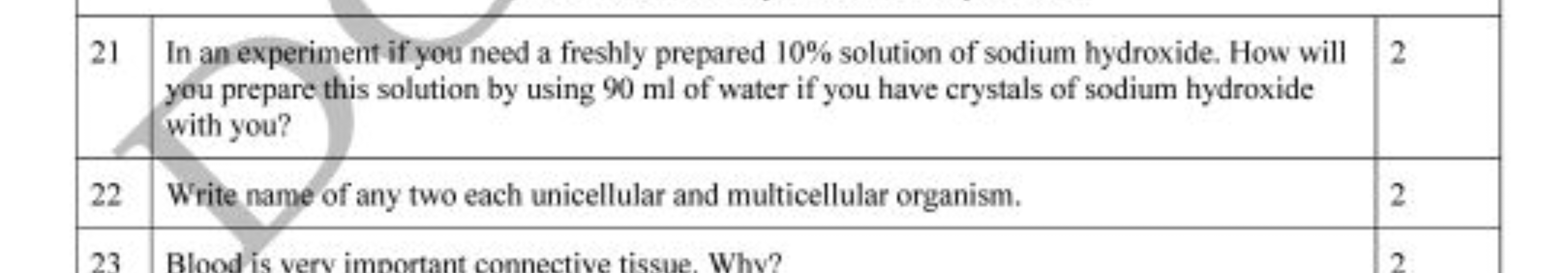 21\begin{tabular}{l} 
In an experiment if you need a freshly prepared 