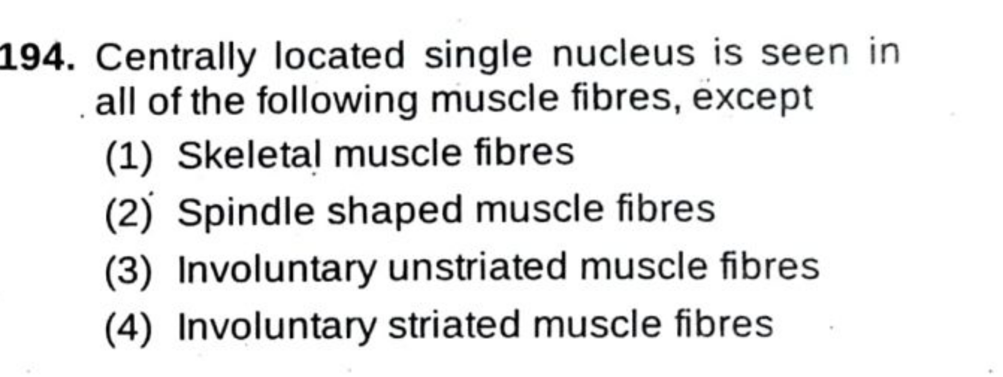 Centrally located single nucleus is seen in all of the following muscl