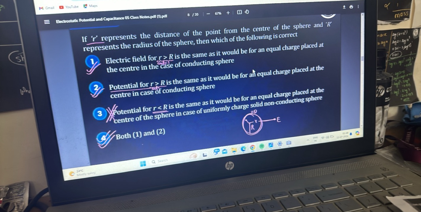 Grmail
YouTube
Maps
Bectrostatic Potenthal and Capacitance 05 Class No