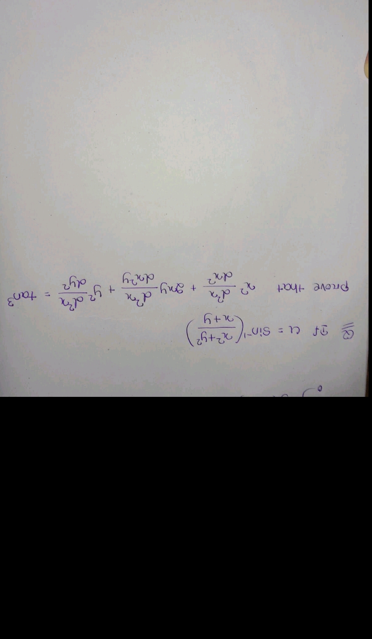 Q If u=sin−1(x+yx2+y2​)
prove that x2dx2d2x​+2xydx2yd2x​+y2dy2d2x​=tan