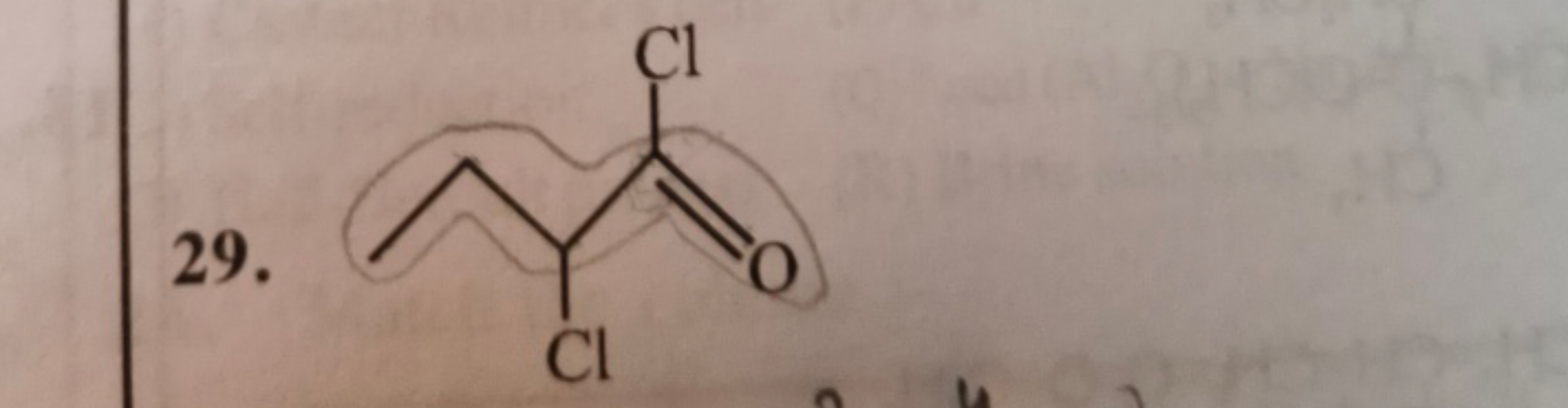 29.
O=C1CCCCC(Cl)C1Cl