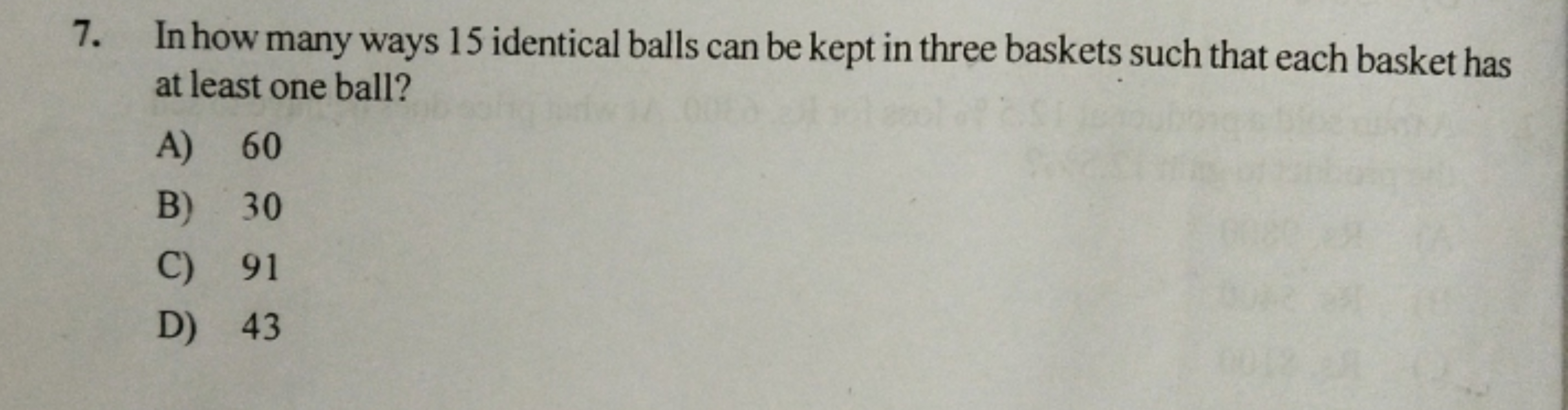 In how many ways 15 identical balls can be kept in three baskets such 