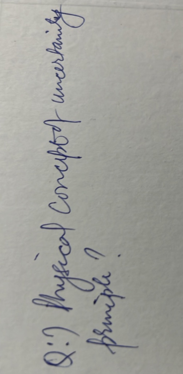 Q:P thysical concipoof uncertainty primiple?
