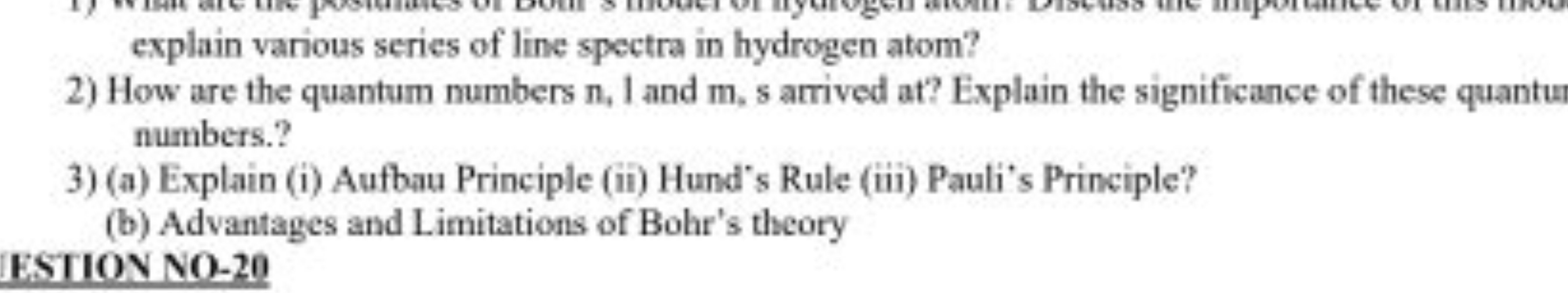 explain various series of line spectra in hydrogen atom?