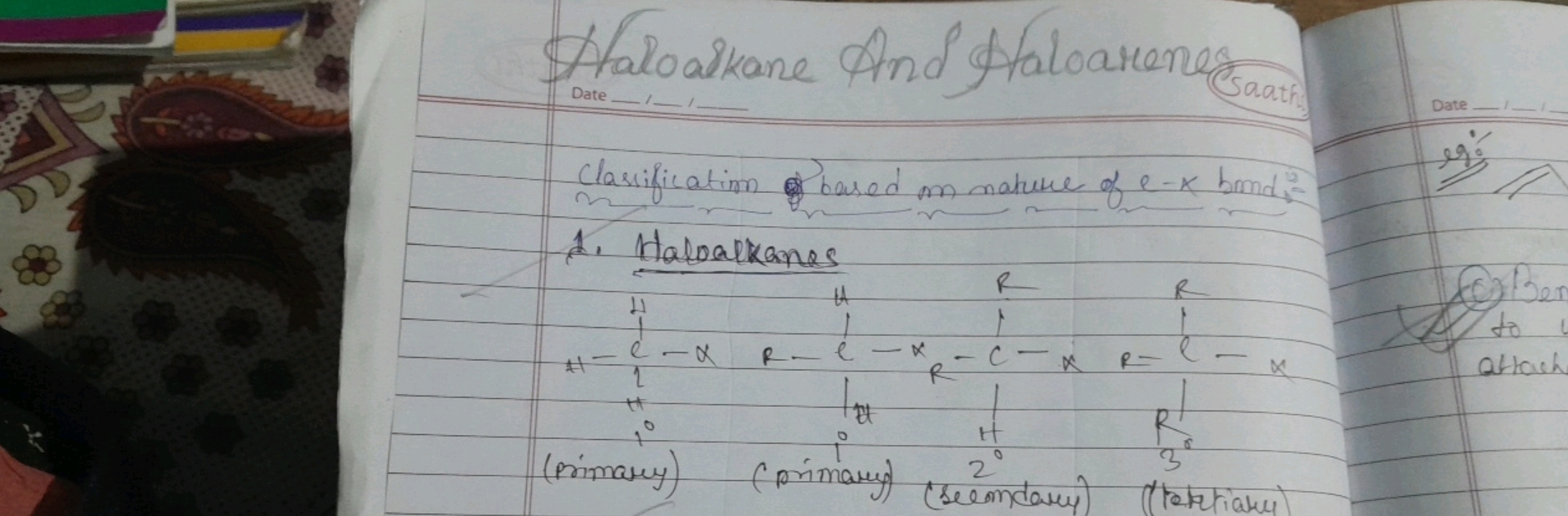 Phaloaikane And Akaloarenes (Saathn
Clasification bared m nature of e−