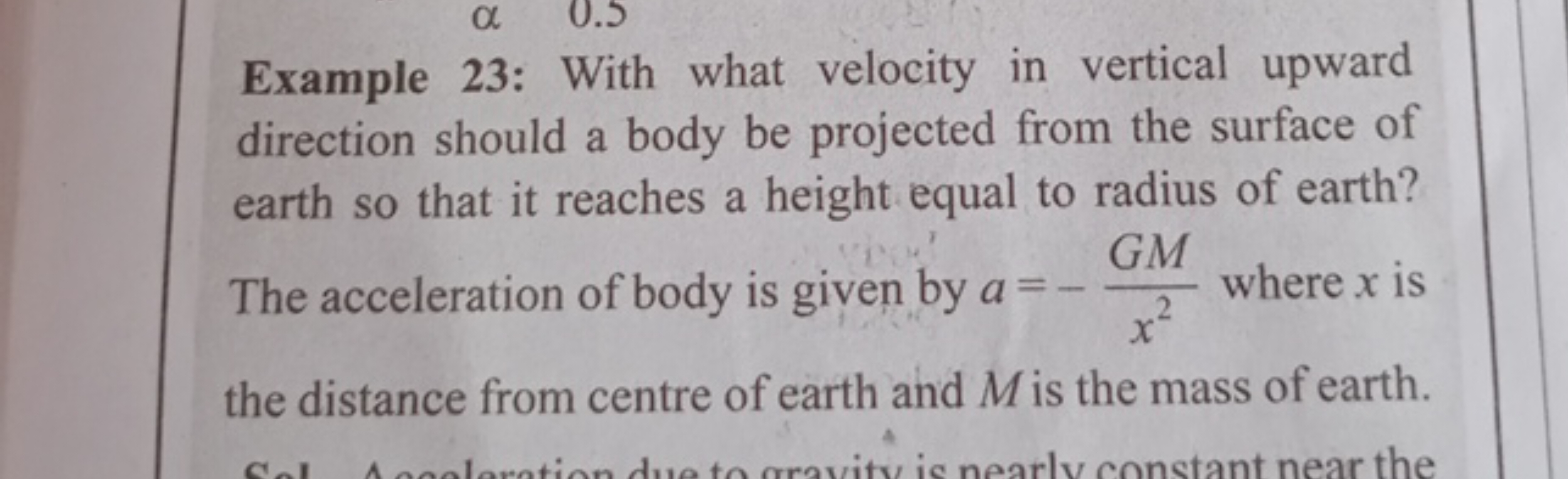 Example 23: With what velocity in vertical upward direction should a b