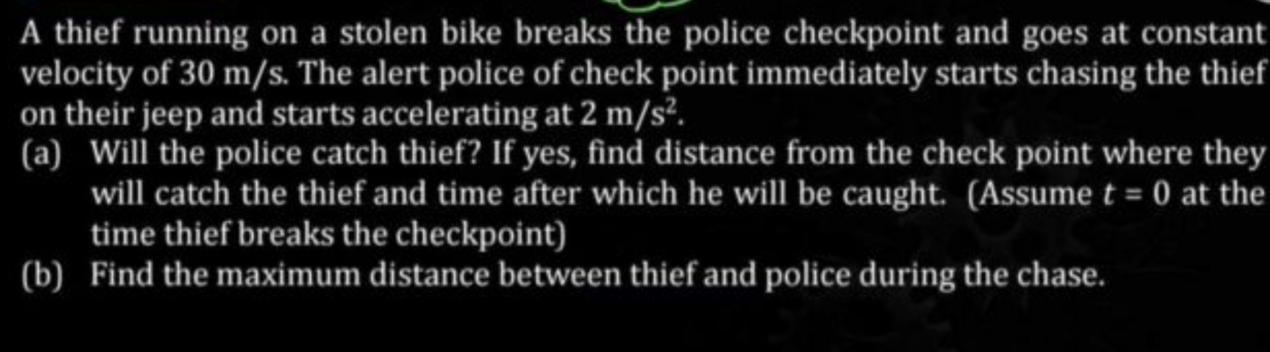 A thief running on a stolen bike breaks the police checkpoint and goes