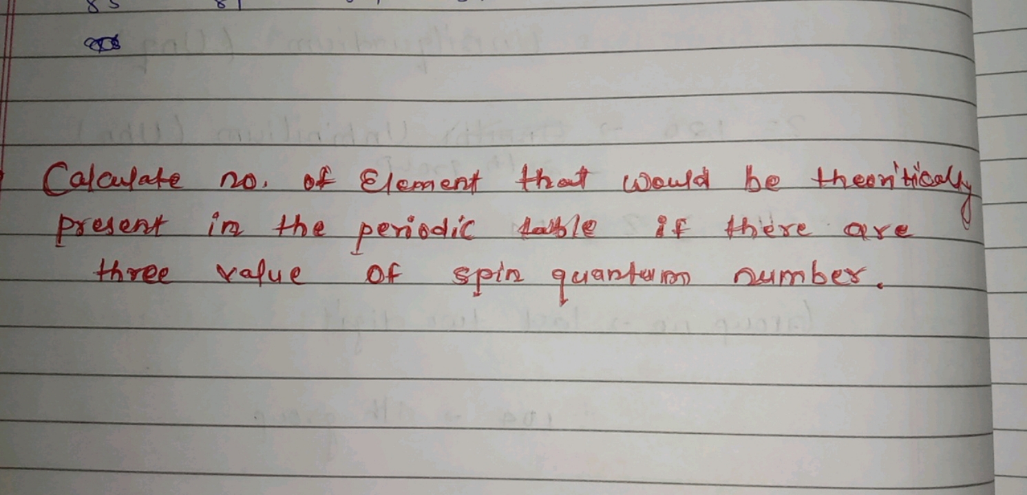 Calculate no. of element that would be theoritiolly present in the per