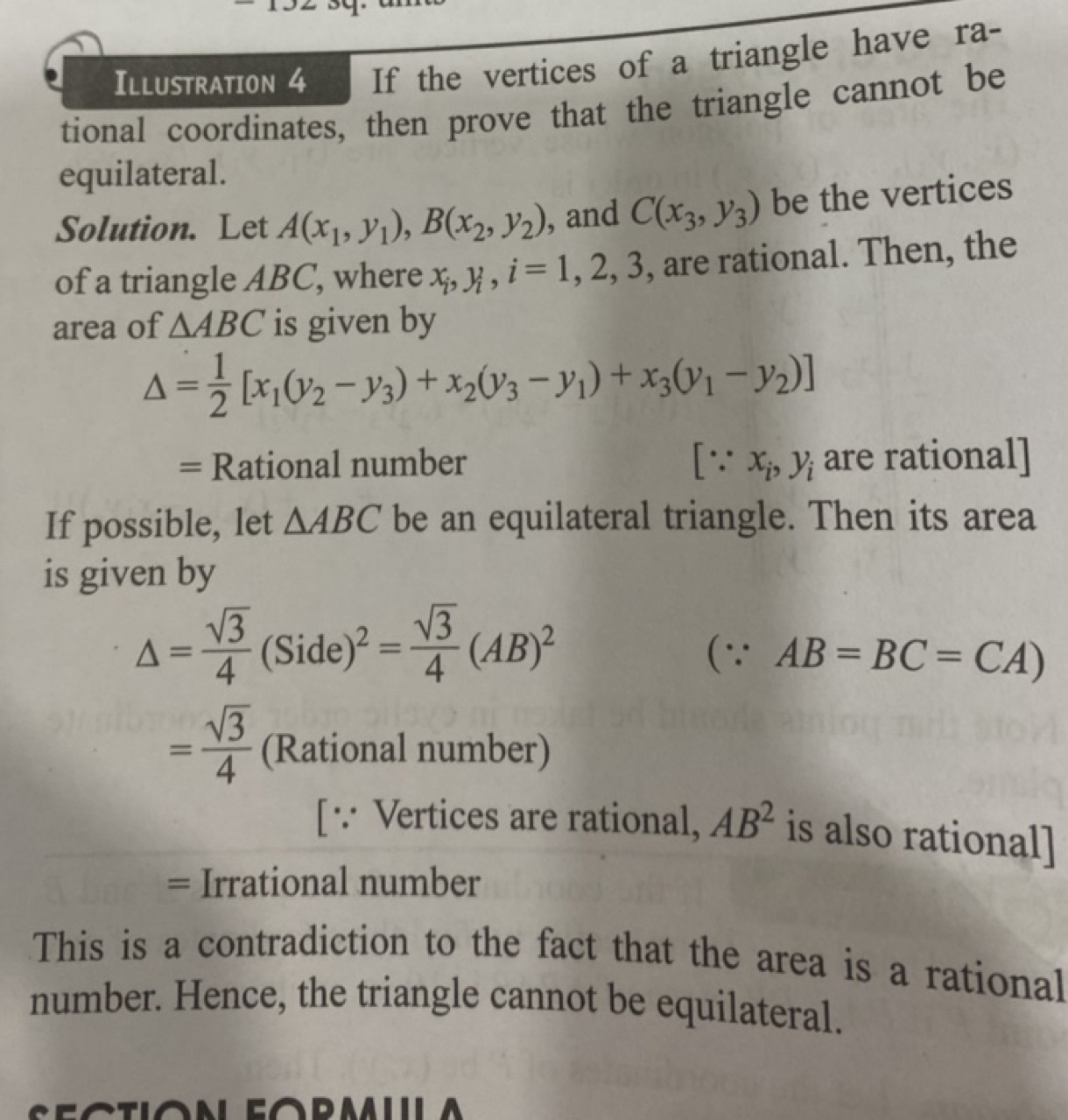 IlLUStRATION 4 If the vertices of a triangle have rational coordinates