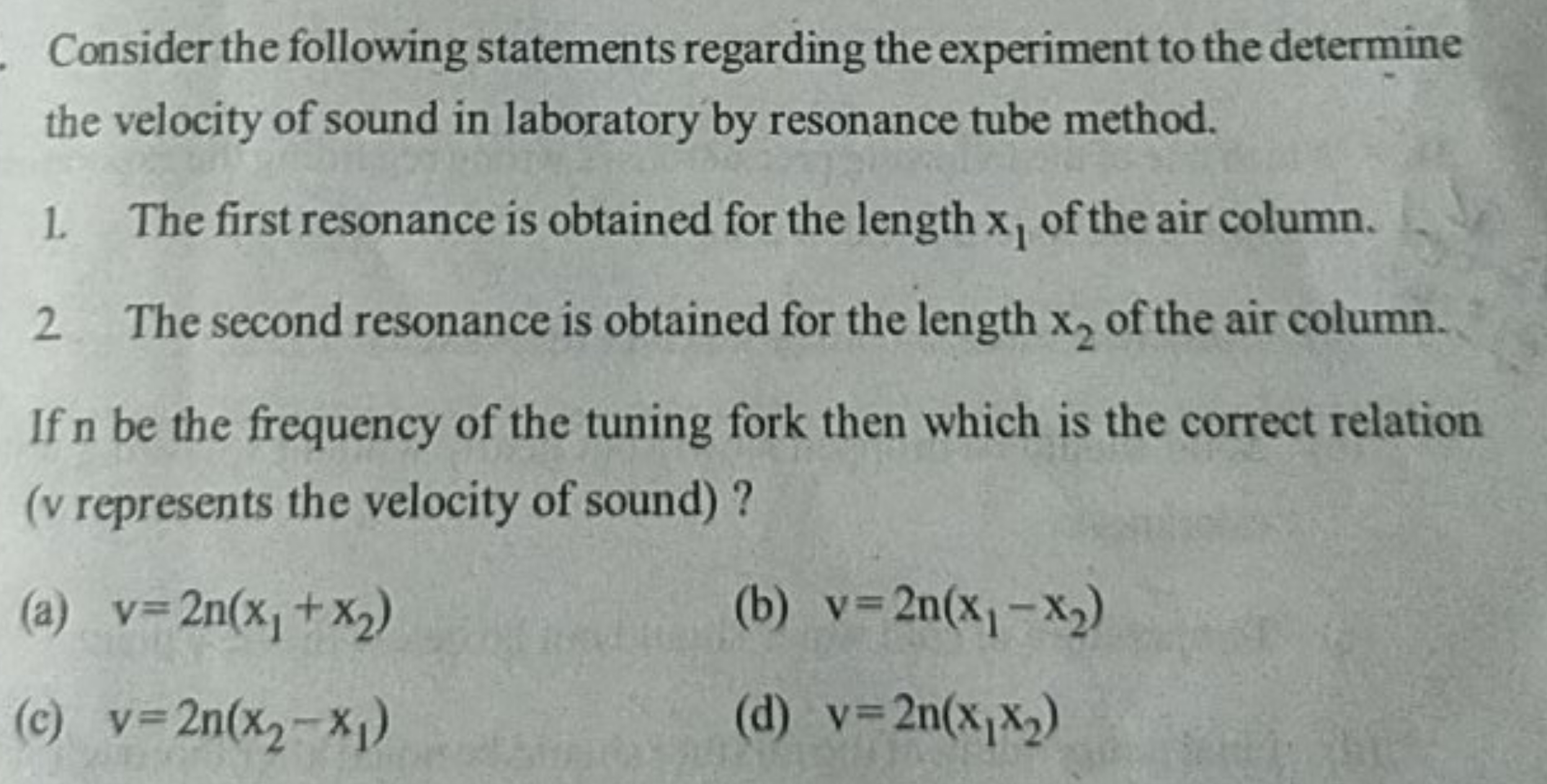 Consider the following statements regarding the experiment to the dete