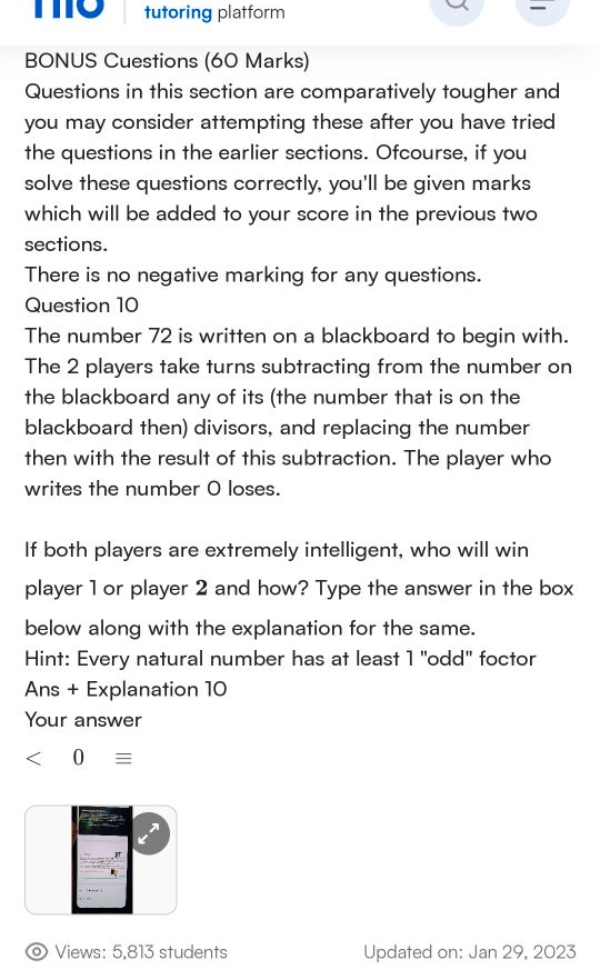 tutoring platform
BONUS Cuestions (60 Marks)
Questions in this section