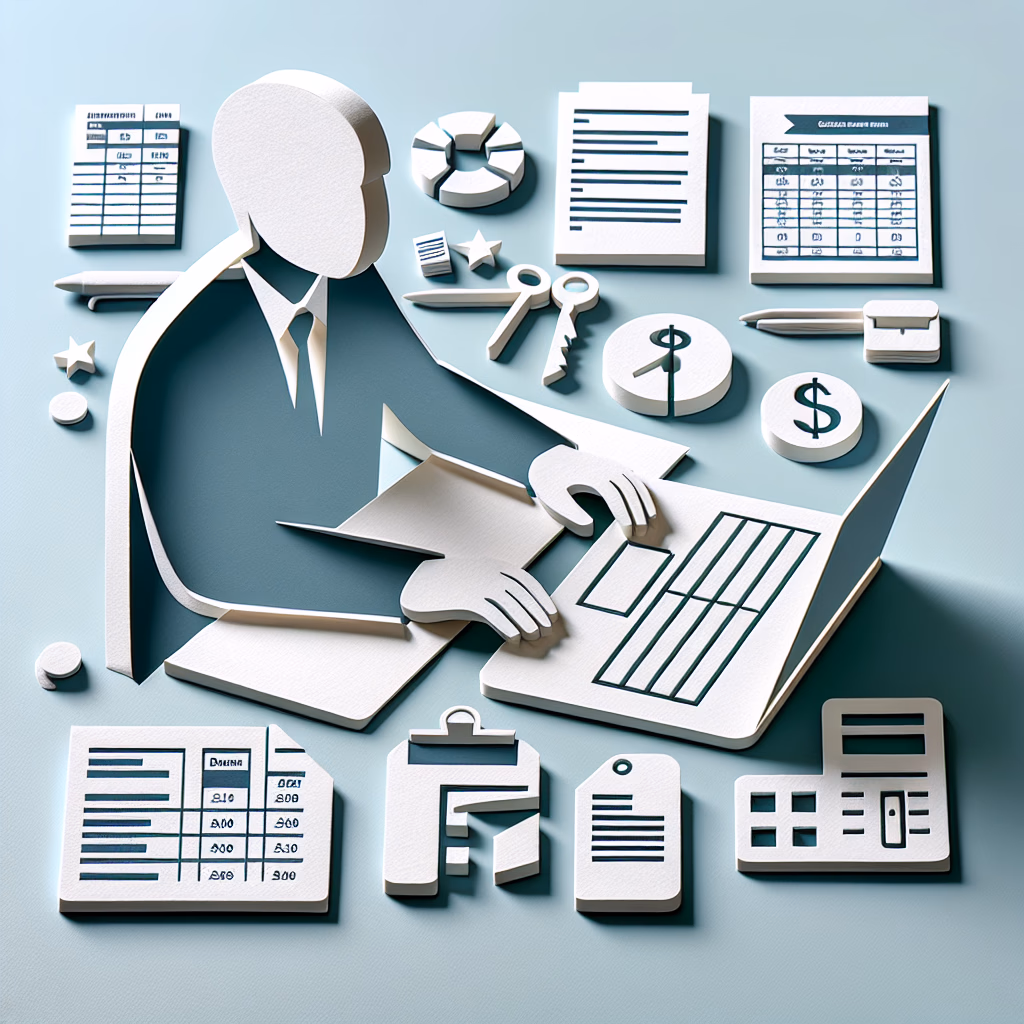 Person using a computer spreadsheet to track debt settlement negotiations