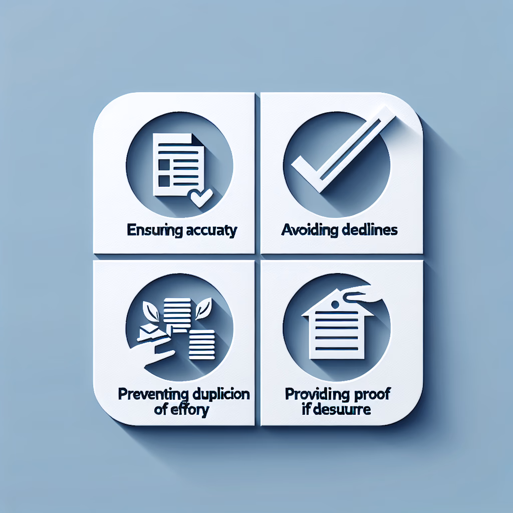 Checklist showing benefits of keeping good records
