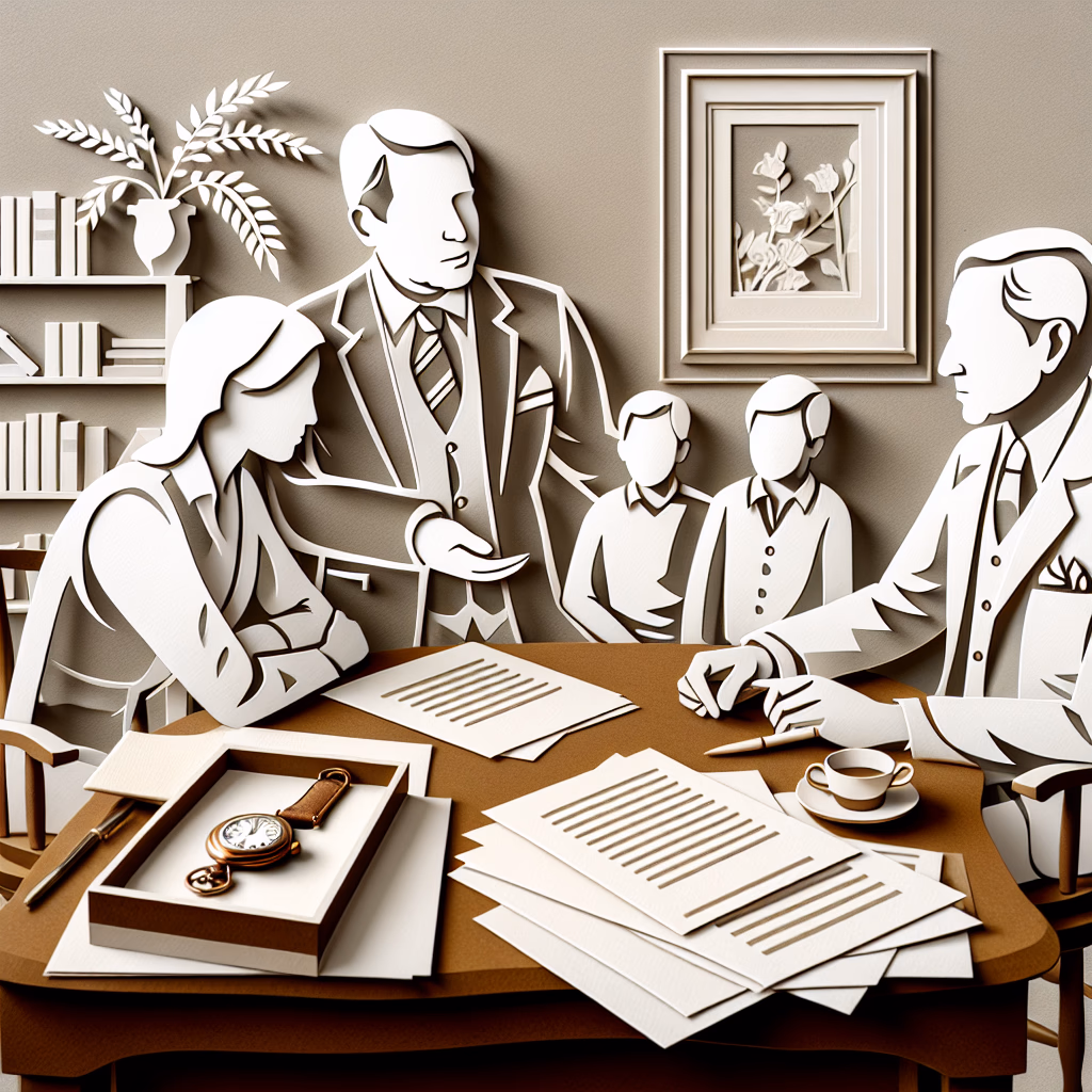 family sitting around table with mediator