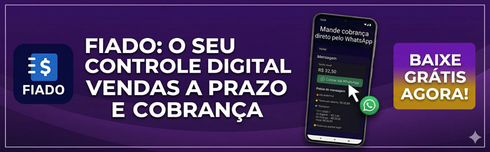 Fiado — caderninho digital de vendas no WhatsApp