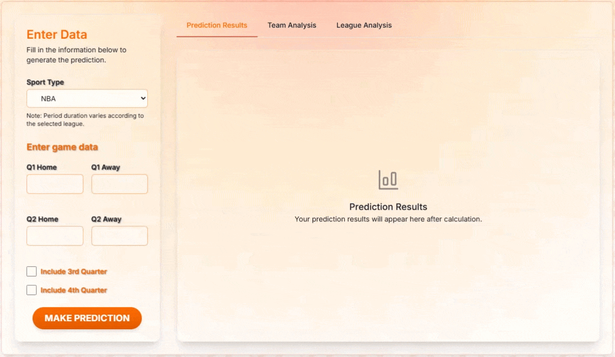 Select league and simulate