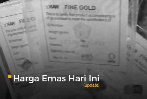 Harga Emas Hari Ini 2 Maret 2020 adalah Rp810.000 per gram