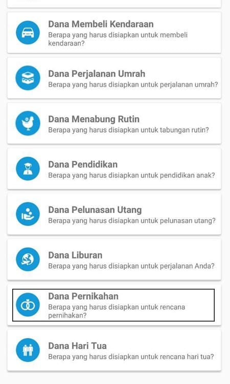 Rencana Keuangan Dana Pernikahan Aplikasi Finansialku 1