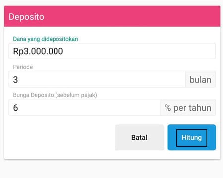 Kalkulator Investasi Deposito Aplikasi Finansialku 1