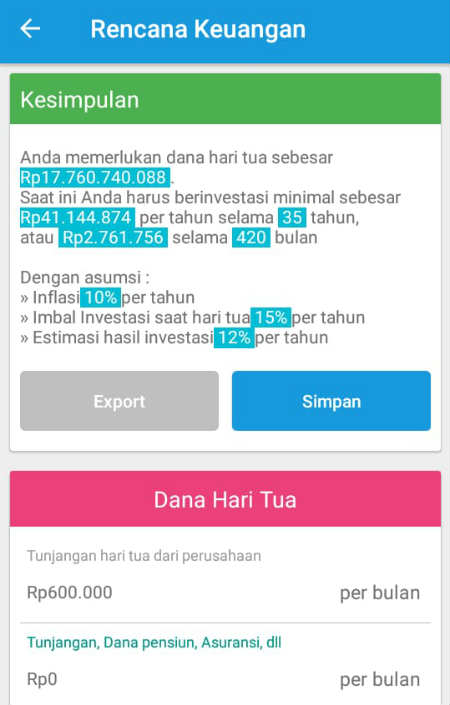 Ketahui Dana dan Usia Pensiun Ideal 06 Aplikasi 4 - Finansialku