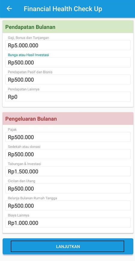 Financial Health Check Up Aplikasi Finansialku 1