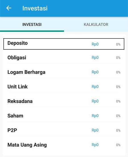 Investasi Deposito (Beli dan Catat) Aplikasi Finansialku 1