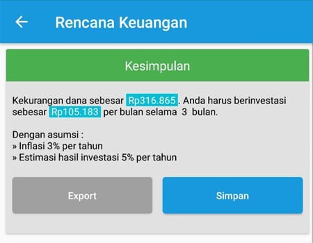 Rencana Keuangan Dana Membeli Barang Aplikasi Finansialku 2