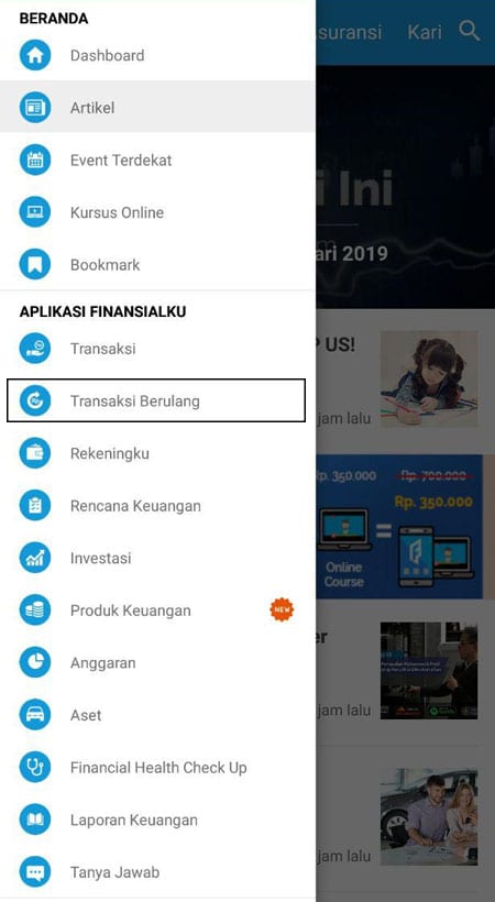 Transaksi Berulang Aplikasi Finansialku 1