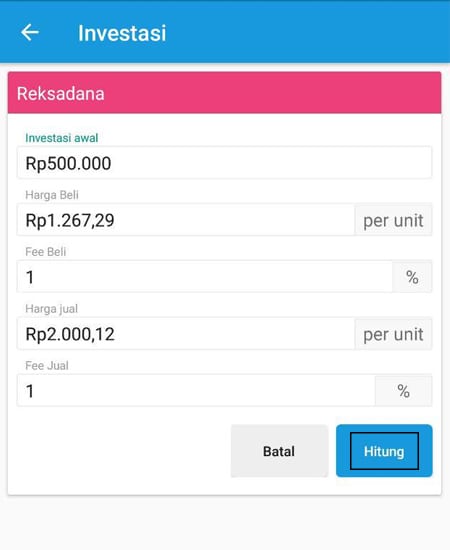 Investasi Kalkulator Aplikasi Finansialku 1