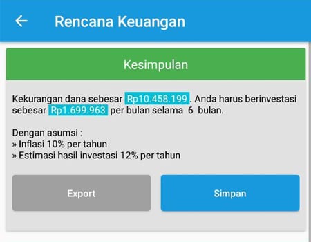 Rencana Keuangan Dana Membeli Barang Aplikasi Finansialku 2