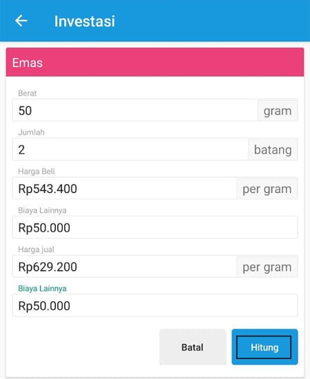 Investasi Kalkulator Aplikasi Finansialku 1