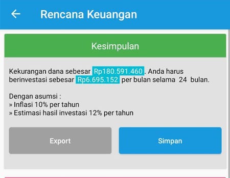 Rencana Keuangan Dana Membeli Barang Aplikasi Finansialku 2