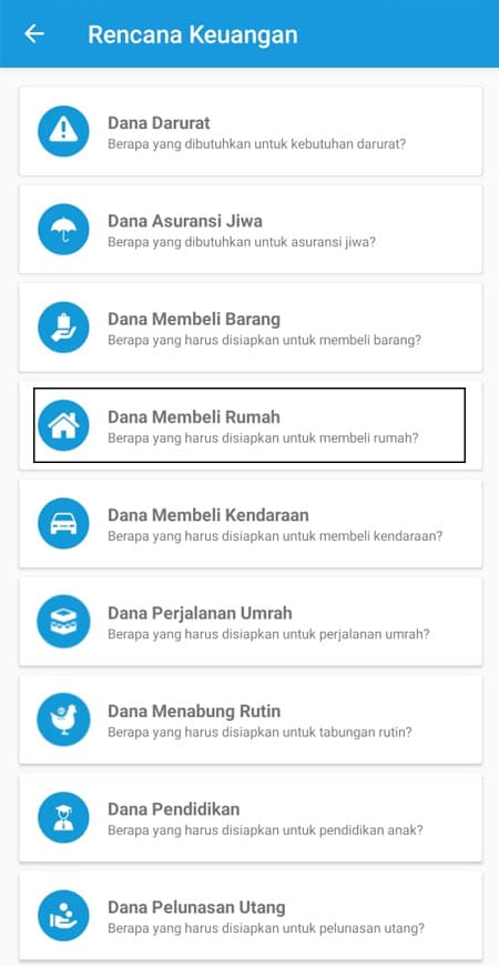 Rencana Keuangan Dana Beli Rumah Aplikasi Finansialku 1