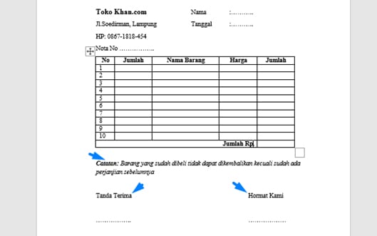 Cara Membuat Kwitansi Kosong Menggunakan Microsoft Word 03 - Finansialku