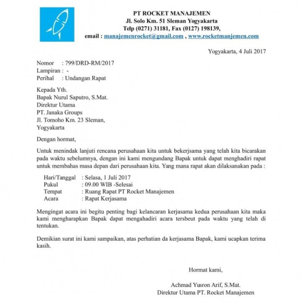 Contoh Penulisan Surat Undangan Resmi Yang Benar : Contoh Surat Undangan Untuk Acara Lomba - Untuk contoh surat undangan resmi nomer dua, dimana tidak menyertakan alamat lengkap serta hal lain yang berkaitan dengan perusahaan, dibuat demikian karena surat ditujukan pada salah seorang.