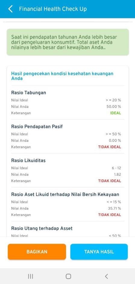 Cek Kesehatan Keuangan (Financial Health Check Up) Aplikasi Finansialku 06