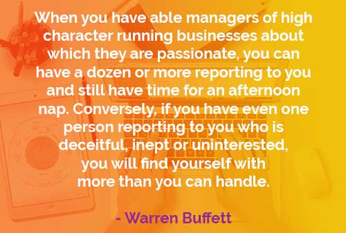  Kata kata  Bijak  Warren  Buffett  Manajer Berkemampuan Tinggi
