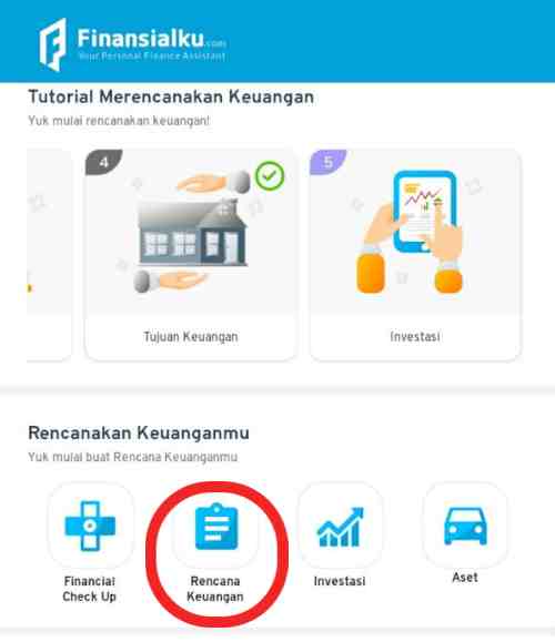 Fitur Rencana Keuangan Aplikasi Finansialku