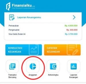 Anggaran Aplikasi Finansialku