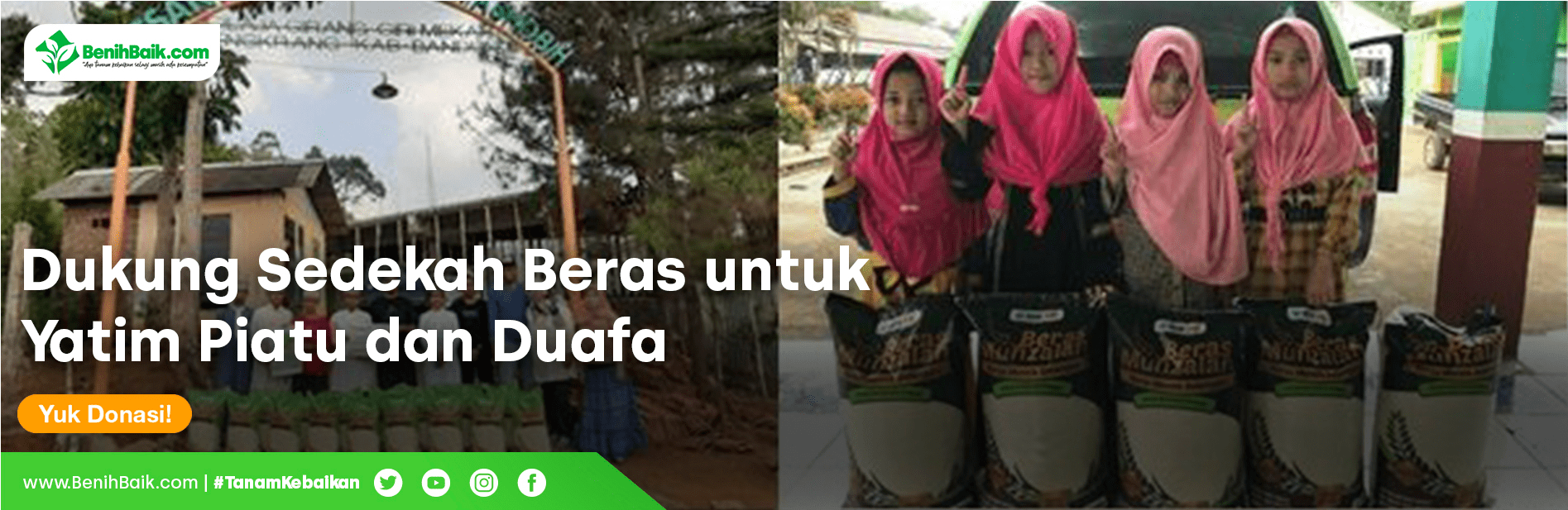 Dukung Sedekah Beras Untuk Yatim Piatu Dan Duafa