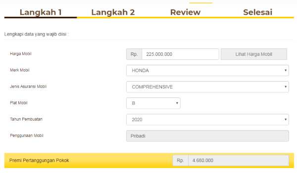 Produk dan Simulasi Asuransi Mobil Terbaik 2020 versi Finansialku 02 - Finansialku