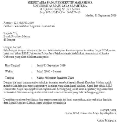 Contoh Menulis Surat Ke Mbmb Untuk Batalkan Lesen Perhotelan