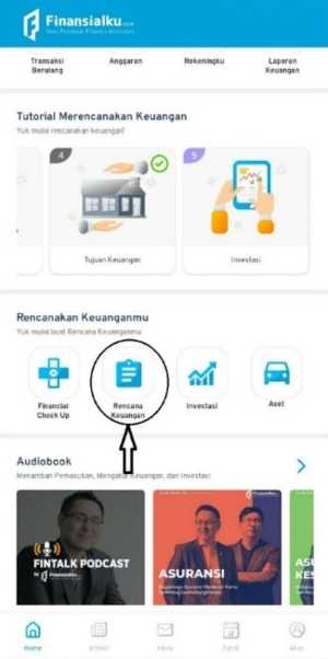 Fitur Rencana Keuangan Aplikasi Finansialku